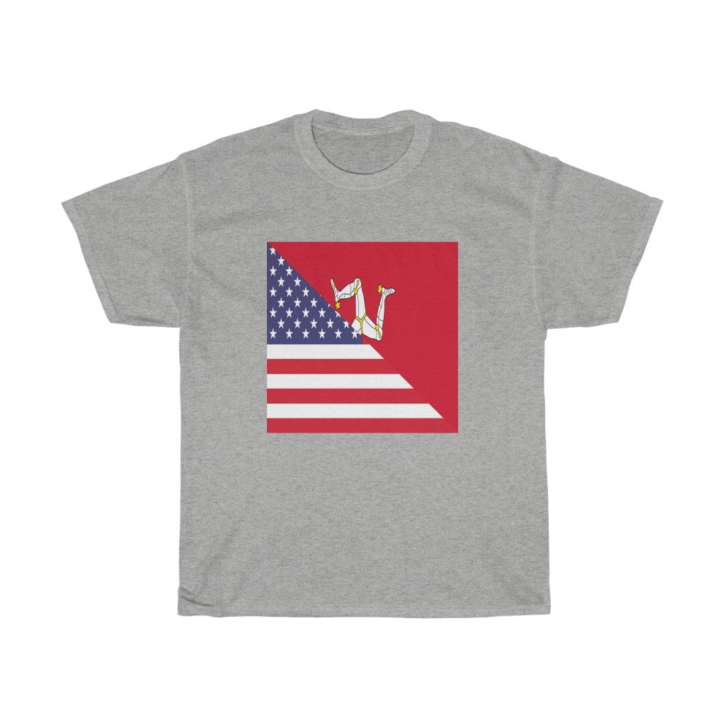 Isle of Man American Flag Tee | Unisex USA Mann Shirt