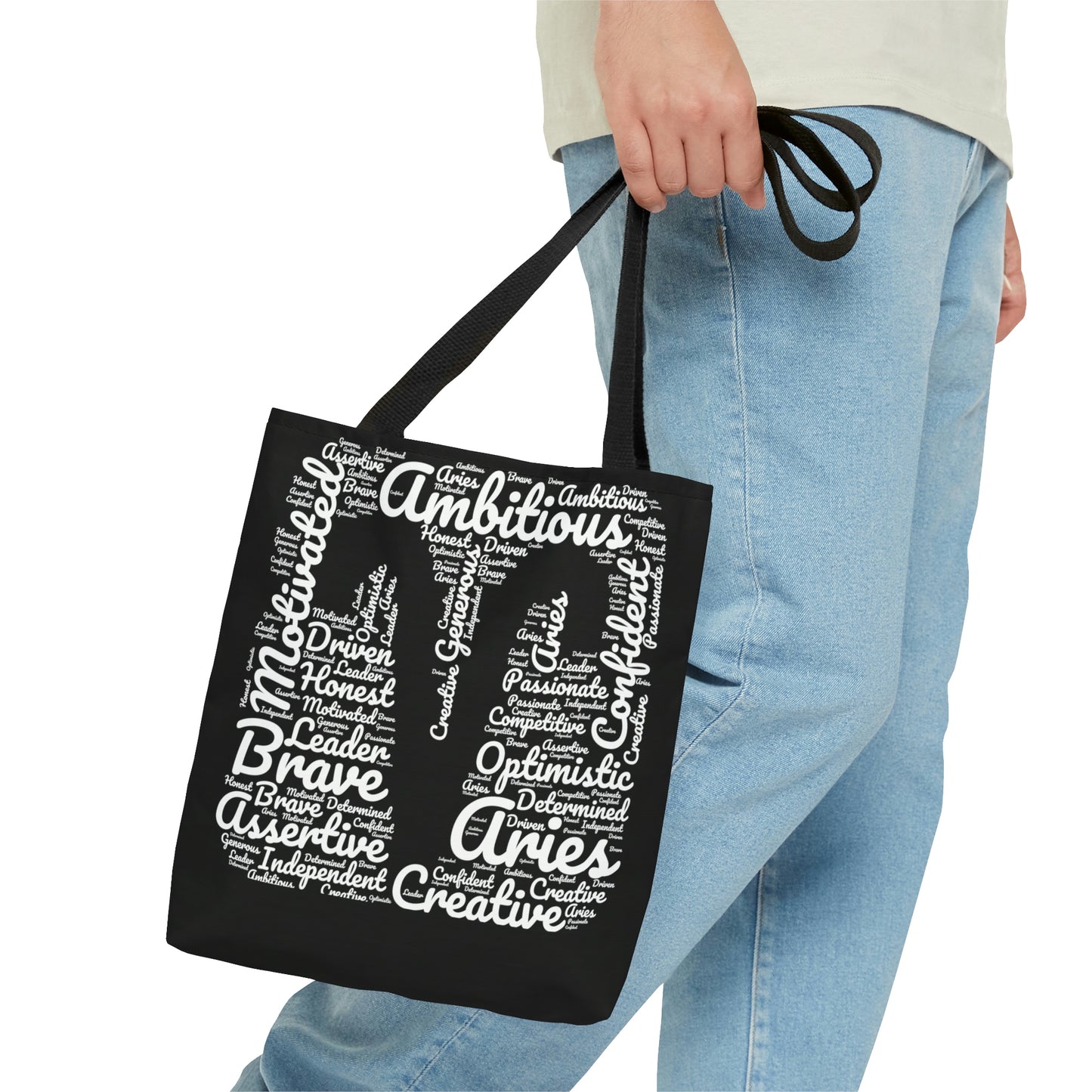 Aries Zodiac Sign Astrology White Tote Bag | Shoulder Bag