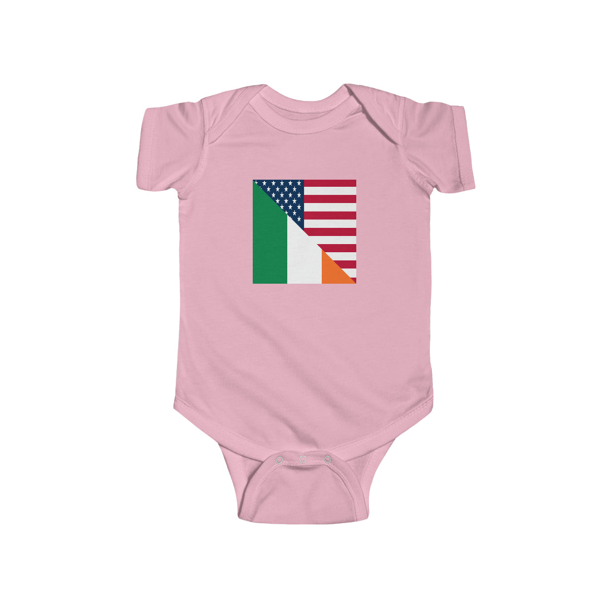 Irish American Flag Half Ireland USA Baby Bodysuit | Newborn Boy Girl