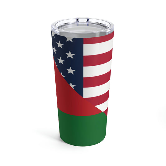 Belarus American Flag Half USA Tumbler 20oz