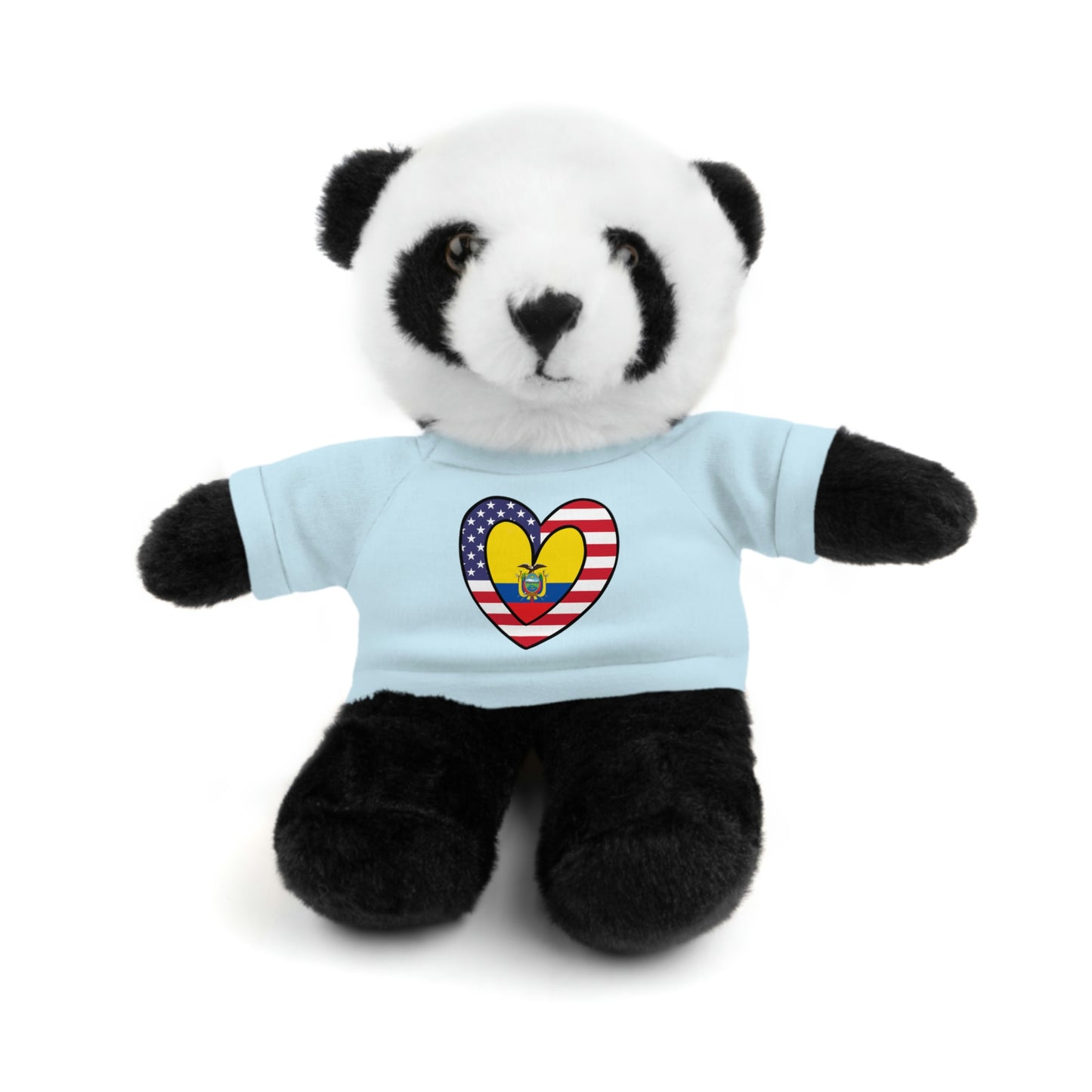 Ecuadorian American Valentines Day Gift Stuffed Animal | Ecuador USA Flag Toy