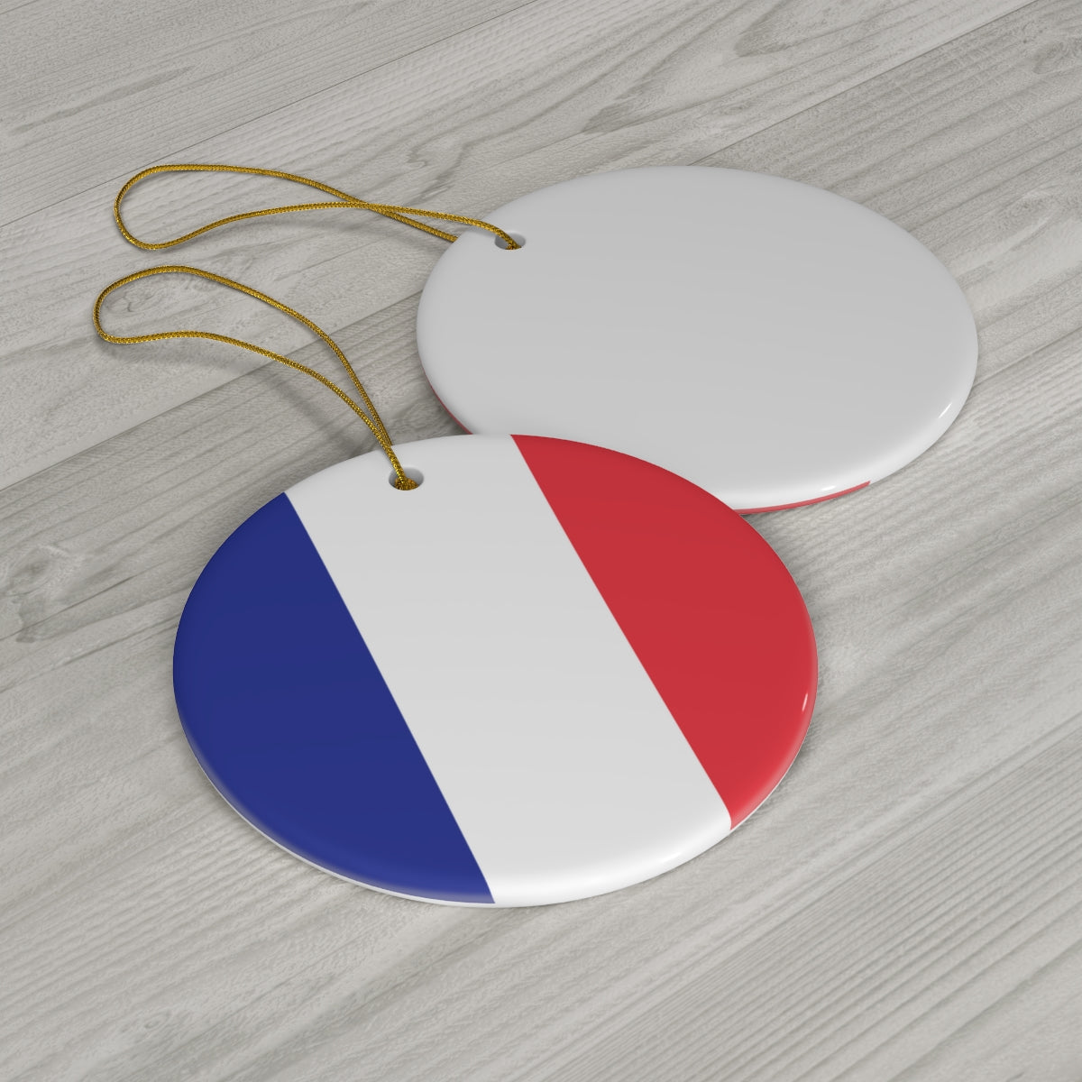 France Flag Ceramic Ornaments | French Christmas Tree