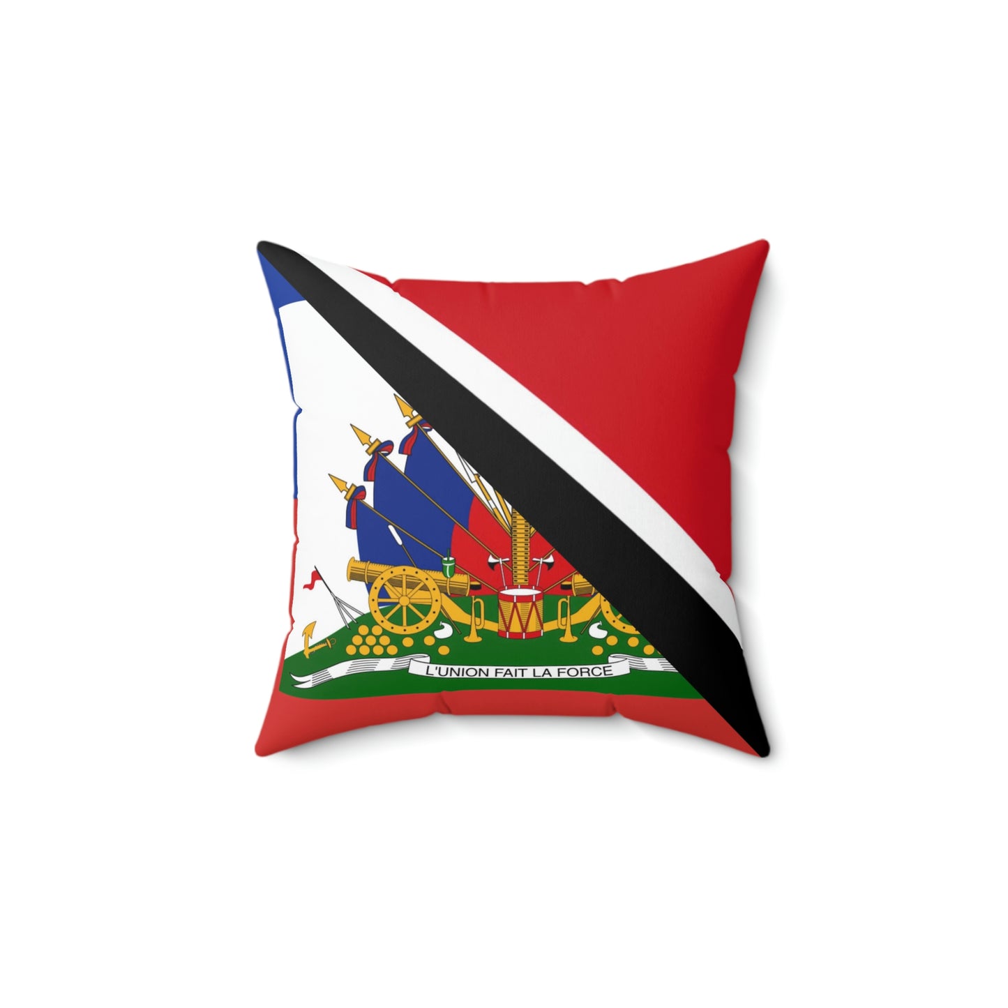 Haitian Trinidad and Tobago Flag Haitian Trini Spun Polyester Square Pillow