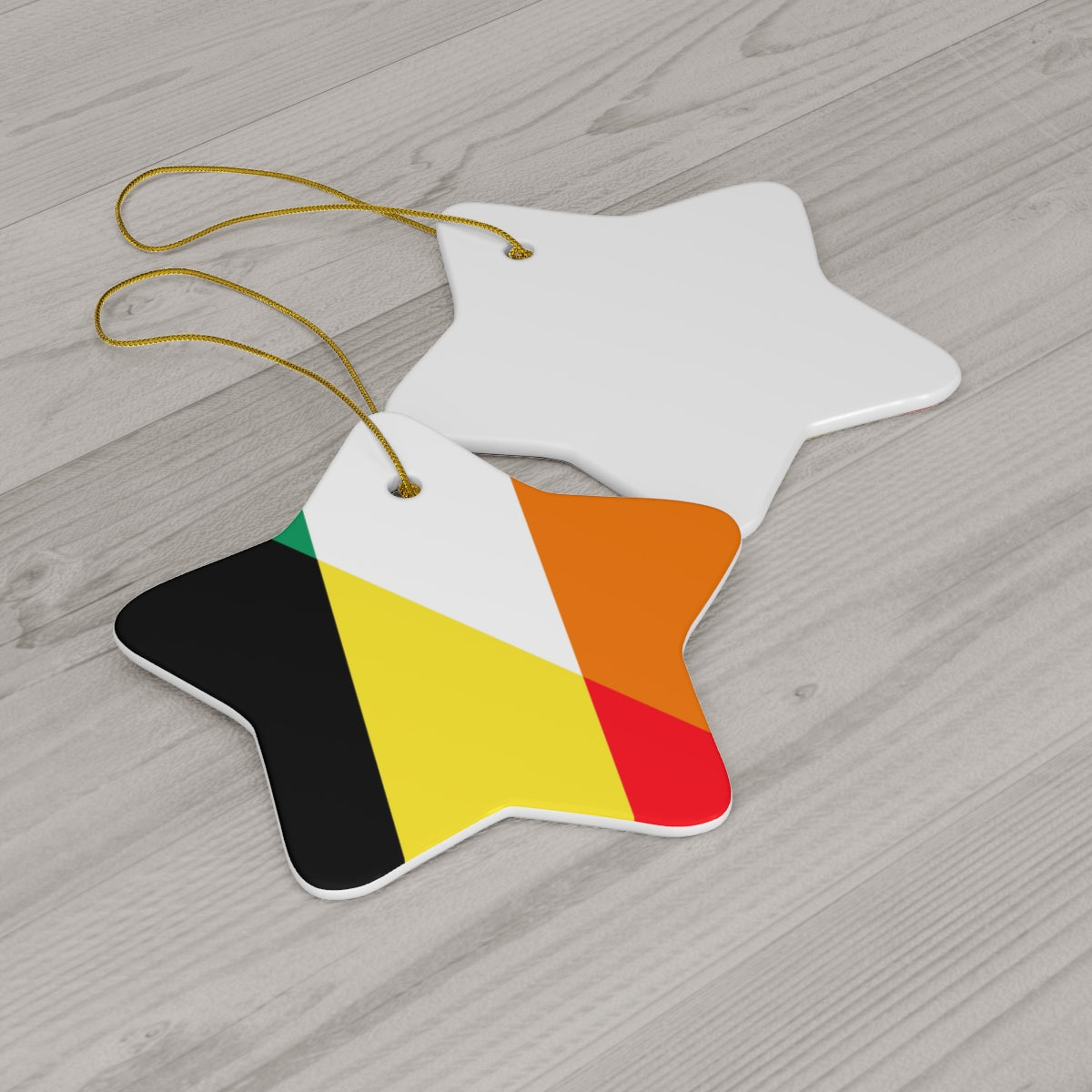 Irish German Flag Ceramic Ornaments | Ireland Germany Holiday Christmas Tree