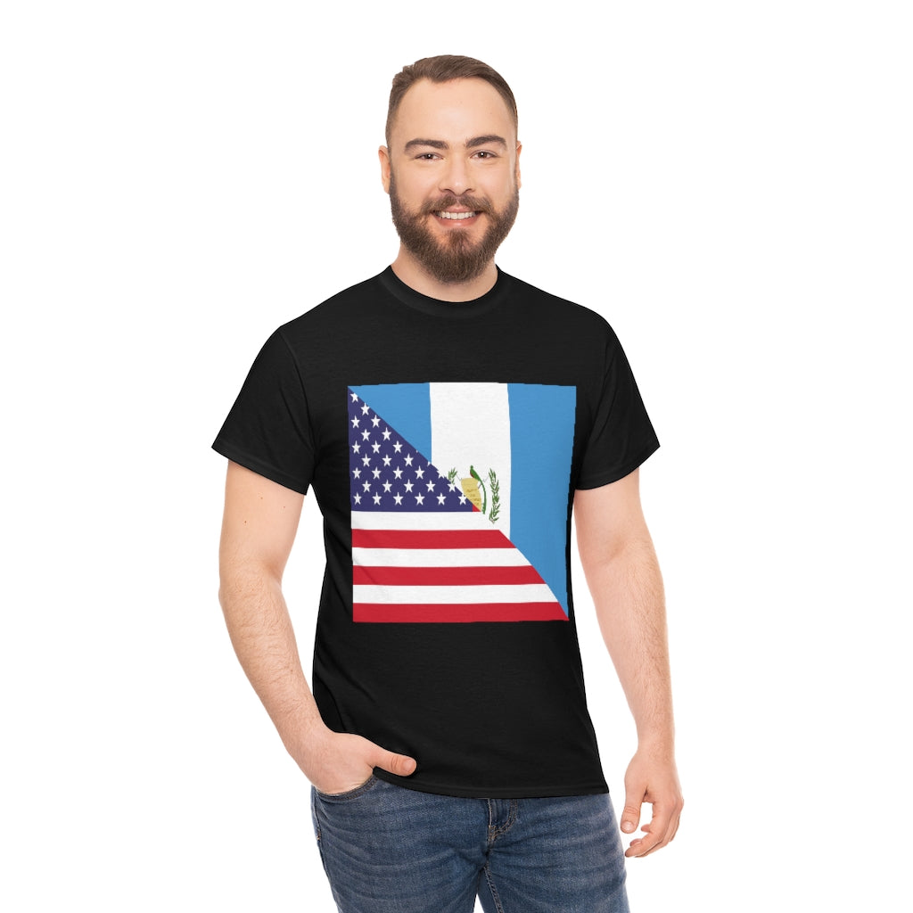 Guatemalan American Flag Tee Shirt | Unisex Guatemala USA Tshirt