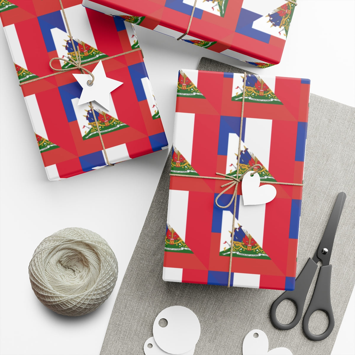 Haitian French flag Gift Wrap Papers | Haiti France Christmas Present Wrapping Paper