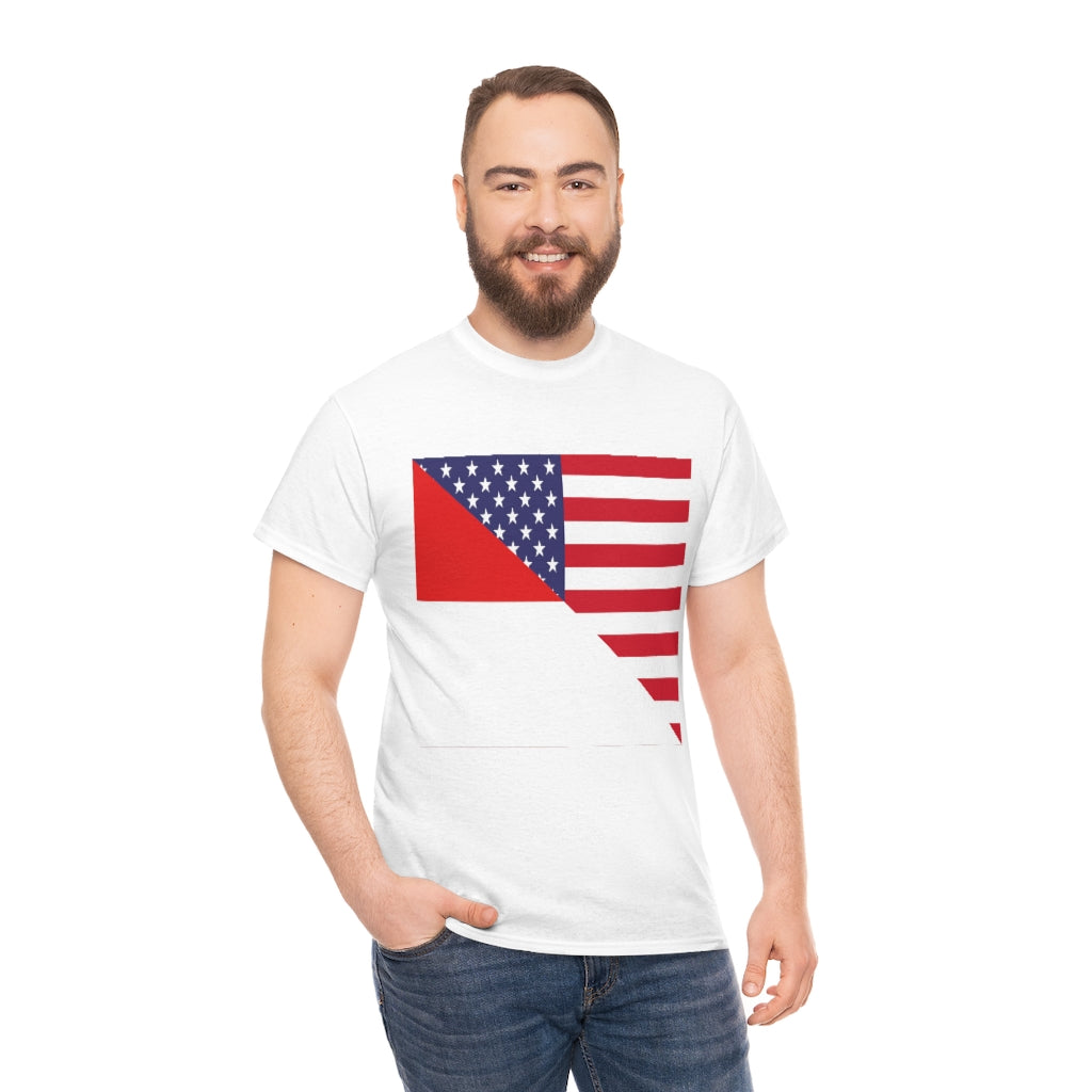 Indonesian American Flag Tee Shirt | Unisex Indonesia USA Tshirt