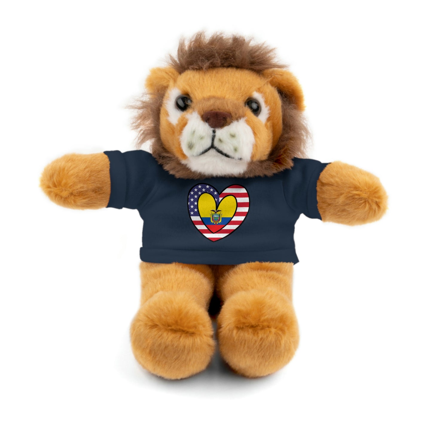 Ecuadorian American Valentines Day Gift Stuffed Animal | Ecuador USA Flag Toy