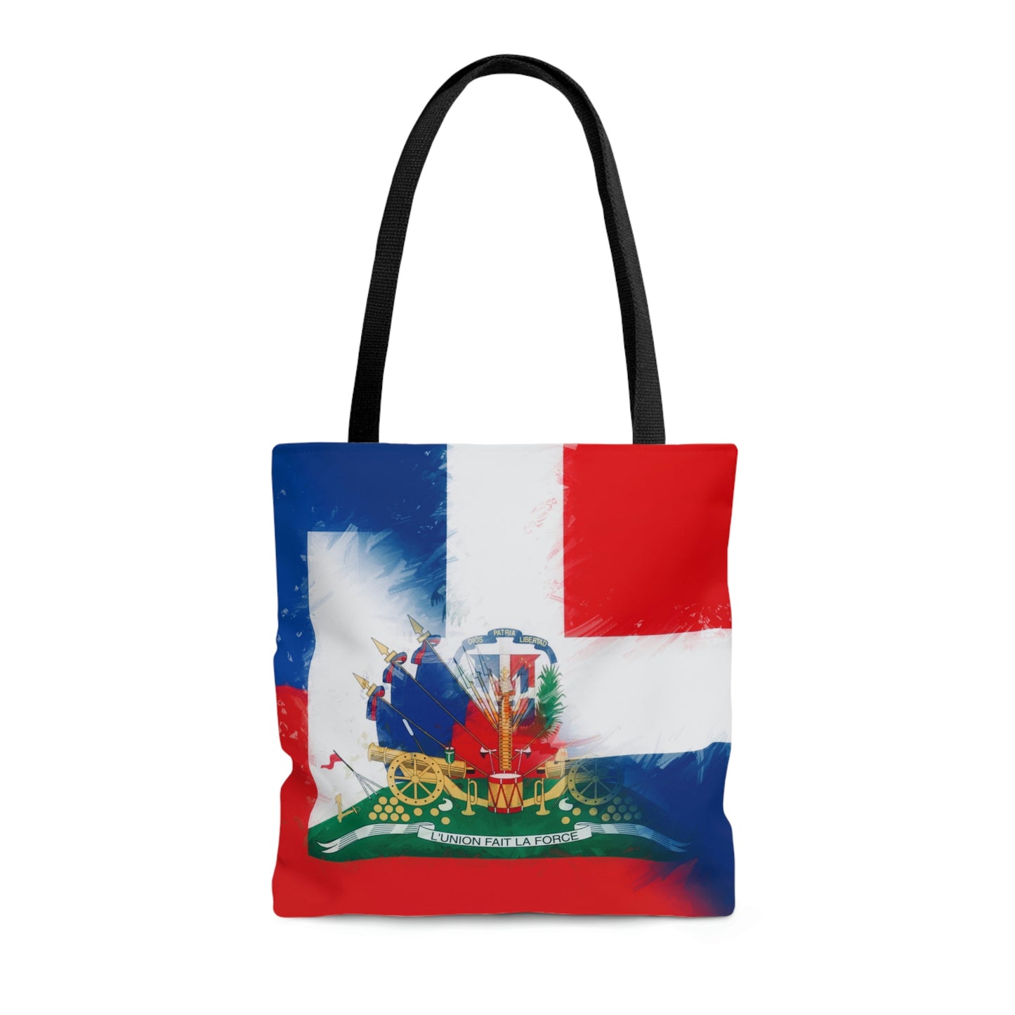 Haiti Dominican Republic Flag | Hispaniola DR Half Haitian Dominican Flag Tote Bag | Shoulder Bag