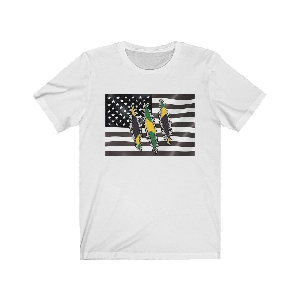 Jamaica America Flag T-Shirt | US Jamaican Men Women Clothing