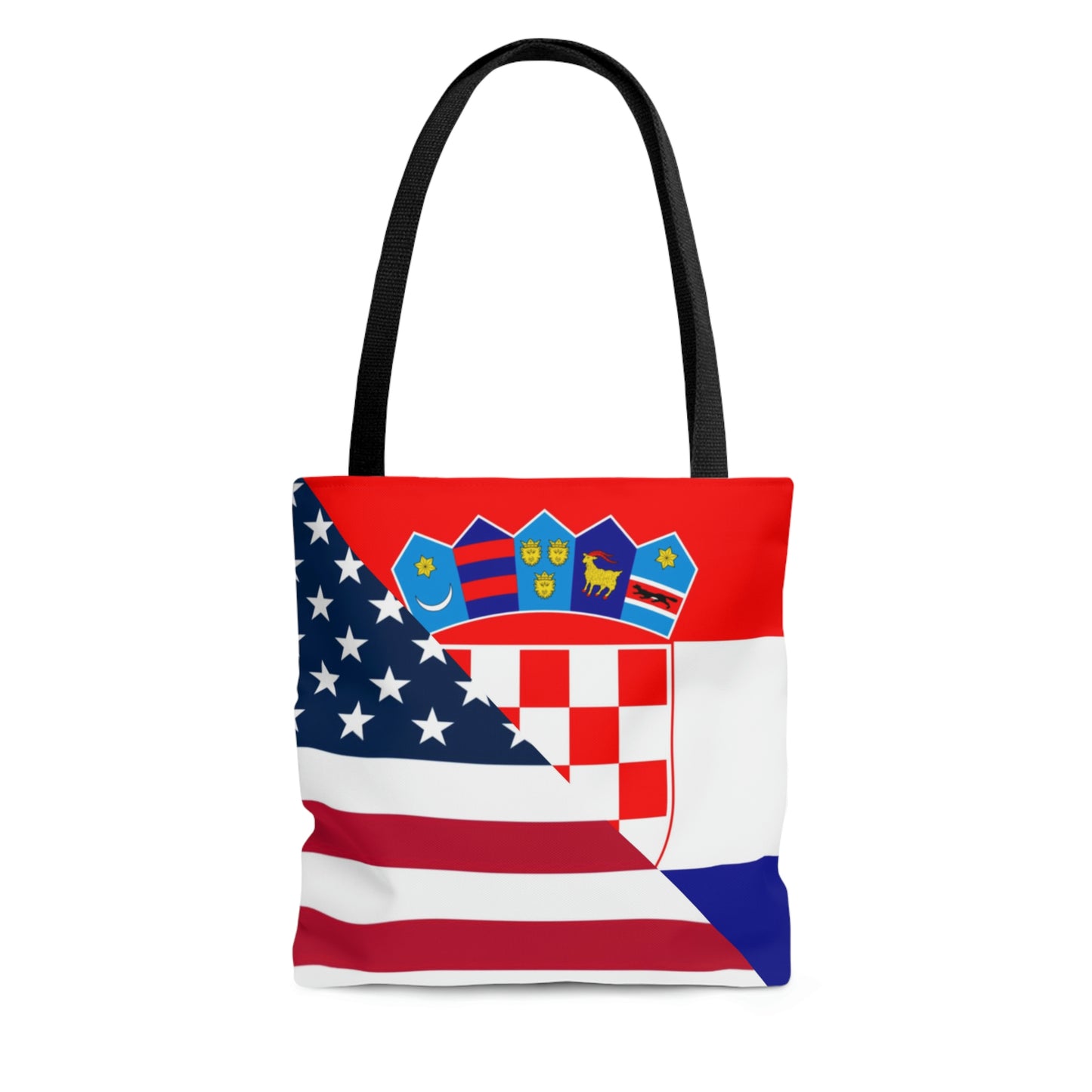 Croatian American Flag Croatia USA Tote Bag | Shoulder Bag