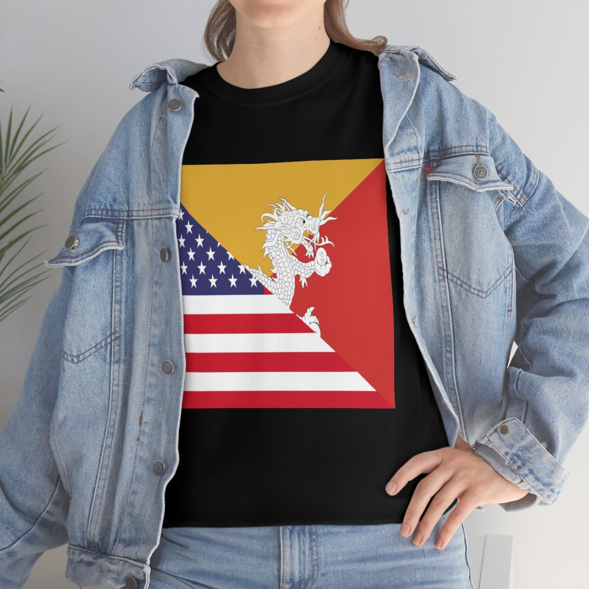 Bhutan American Flag Half Bhutanese USA T-Shirt | Unisex Tee Shirt