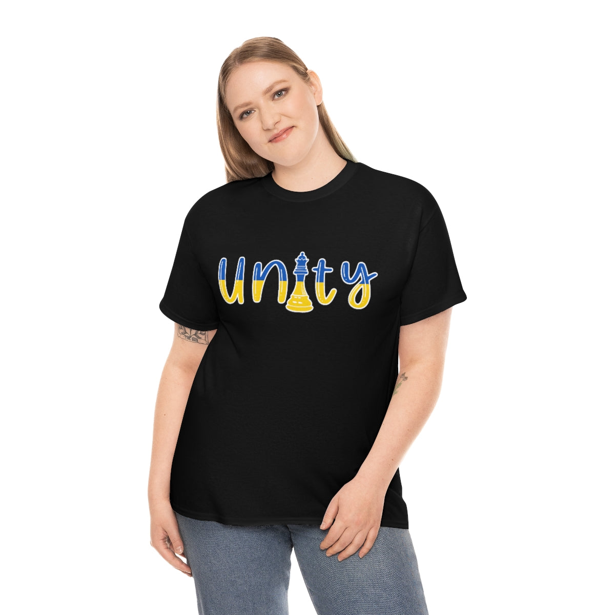 Ukraine Unity Queen Chess Piece Shirt | Unisex Ukrainian Flag T-Shirt