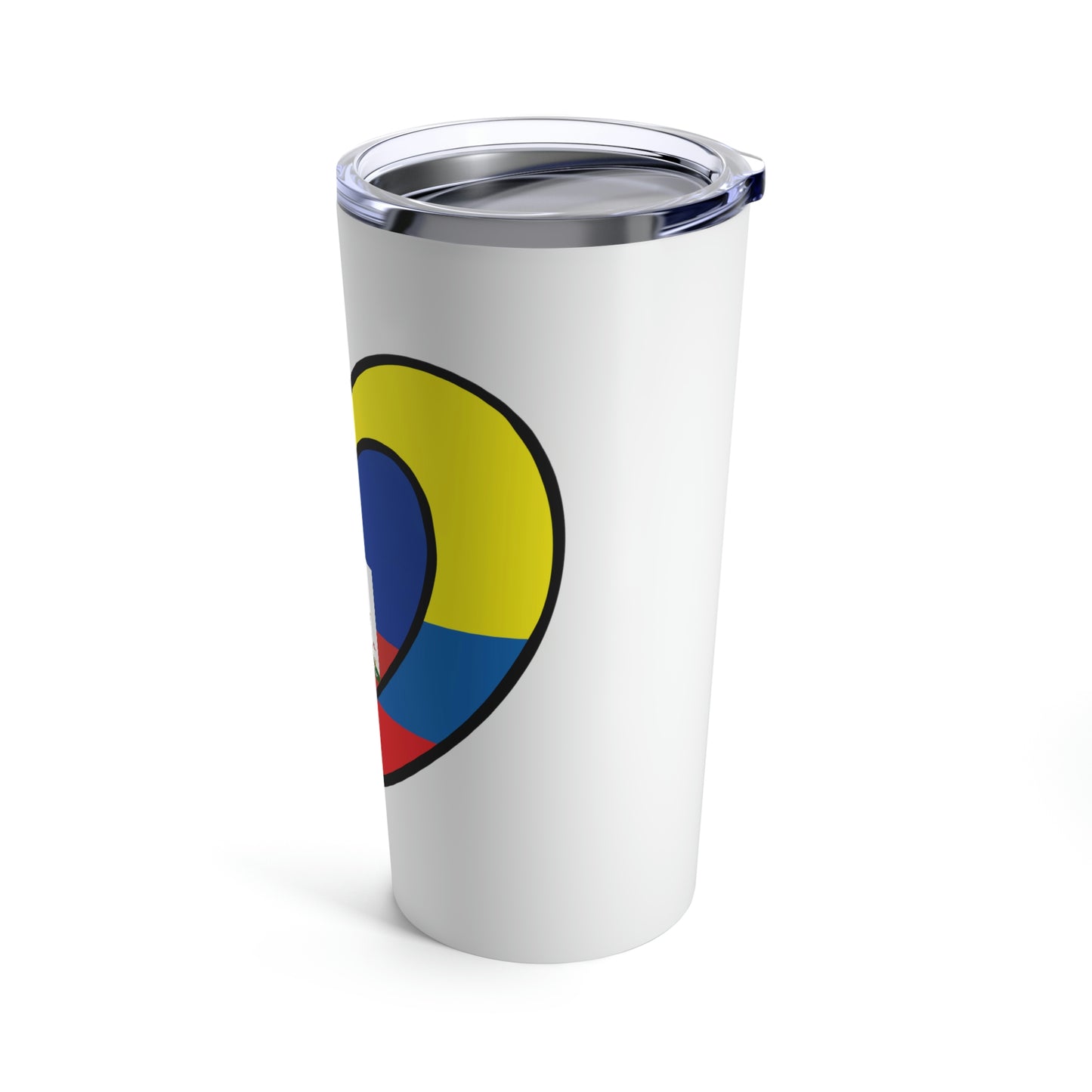 Colombian Haitian Flag Inner Heart Colombia Haiti  Tumbler 20oz