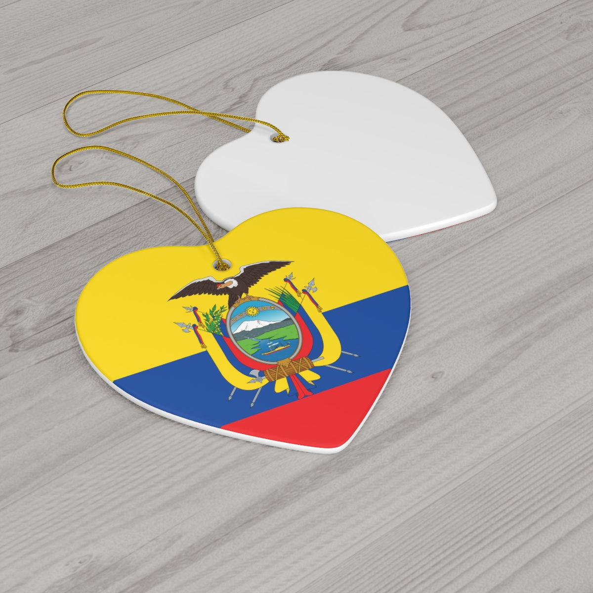 Ecuador Flag Ceramic Ornaments | Ecuadorian Christmas Tree