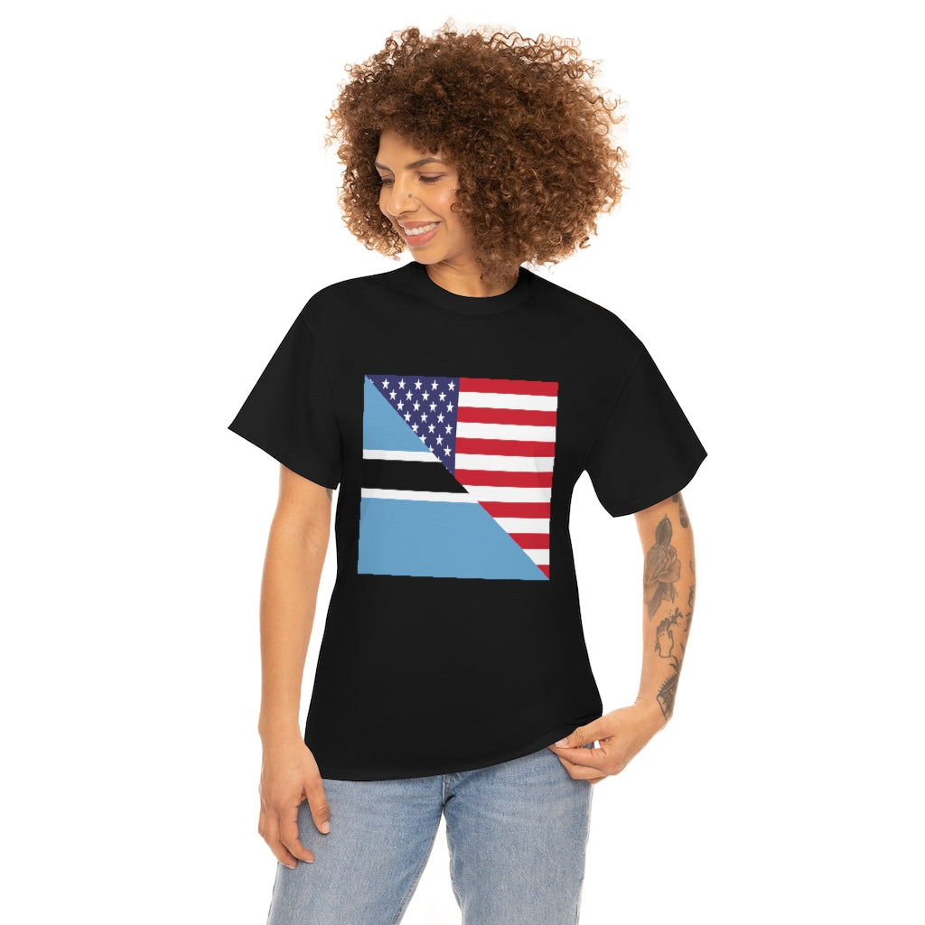 Botswana American Flag Tshirt | Unisex Batswana USA Men Women Shirt