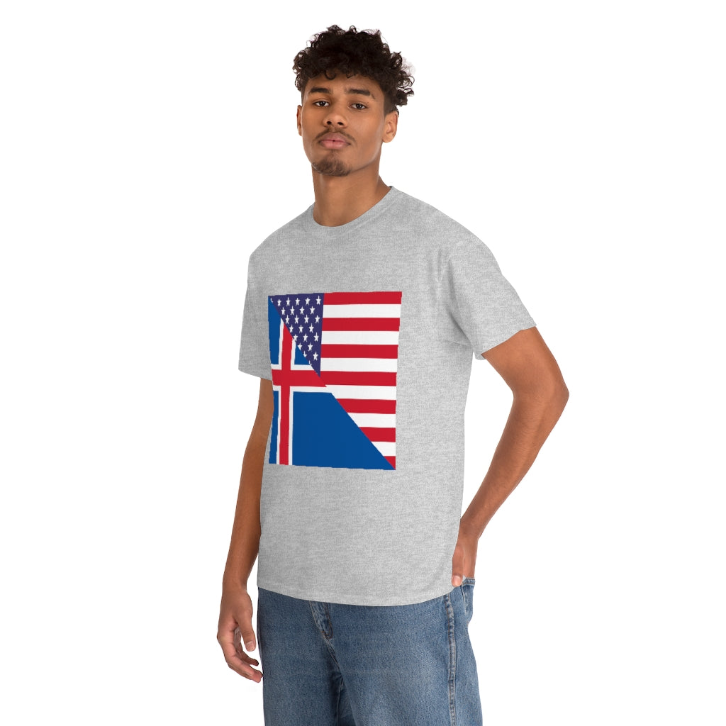 Iceland American Flag Tee Shirt | Icelander USA Tshirt