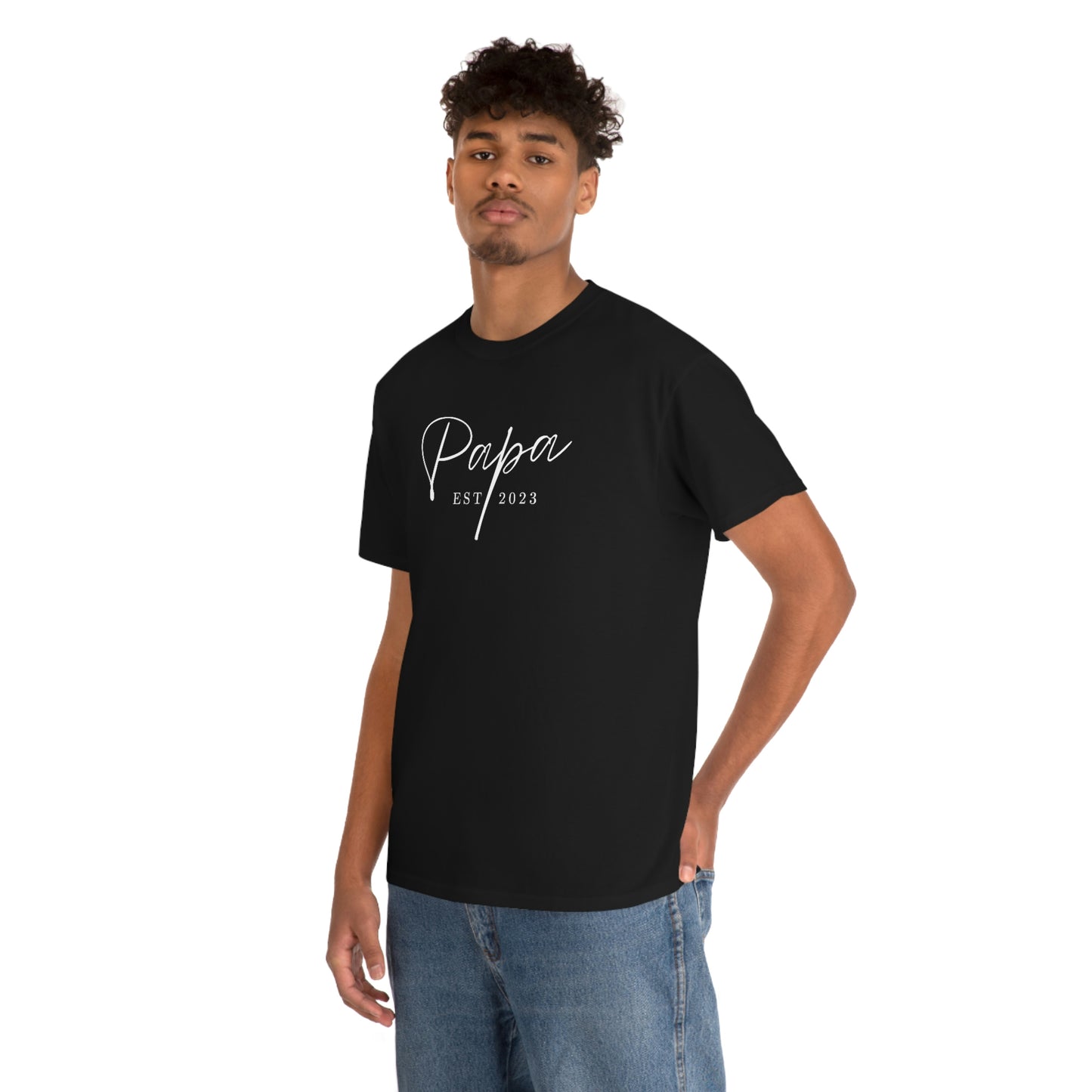 Papa Est 2023 Fathers Day Gift for Dad 2 T-Shirt | Unisex Tee Shirt