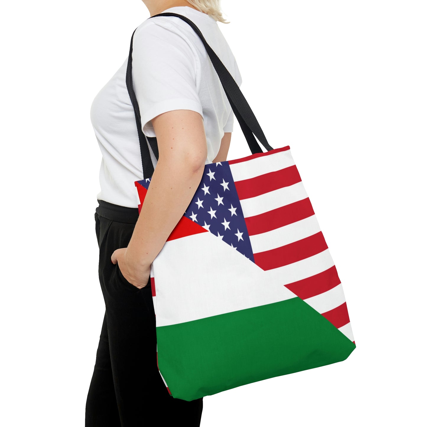 Hungarian American Flag Hungary USA Tote Bag | Shoulder Bag