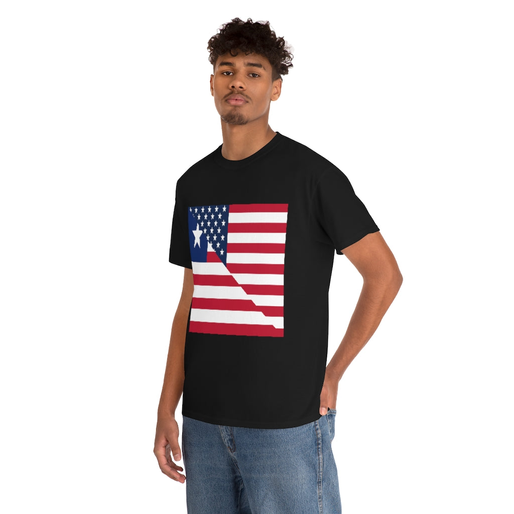 Liberian American Flag Tee Shirt | Unisex Liberia USA Tshirt