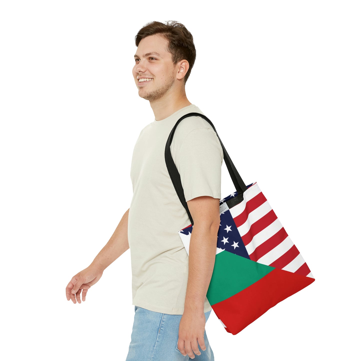 Bulgarian American Flag Bulgaria USA Tote Bag | Shoulder Bag