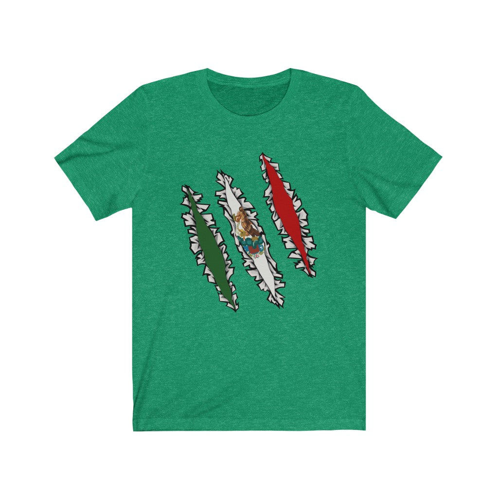 Slashed Mexican Flag Shirt | Mexico Tee Men Women Clothing