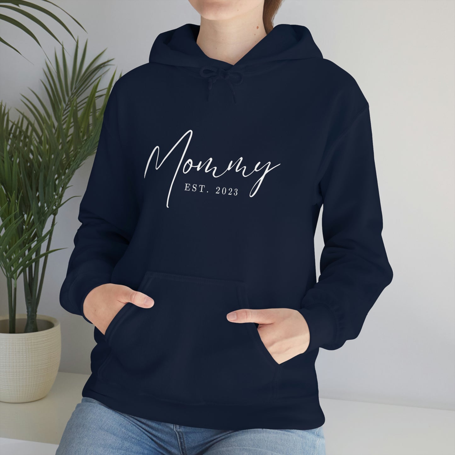 Mommy Est 2023 Mothers Day Gift for MOM 2 Hoodie | Unisex Pullover Hooded Sweatshirt