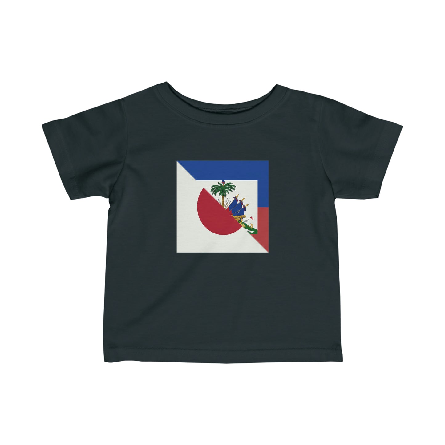 Toddler Haitian Japanese Flag | Half Haiti Japan Toddler Tee Shirt