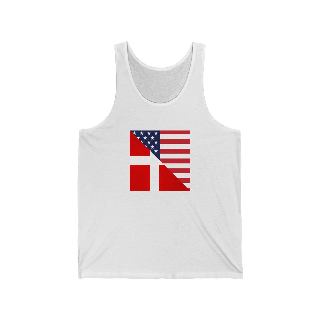 Denmark American Flag Tank Top | Unisex Danish Danes Men Women Apparel