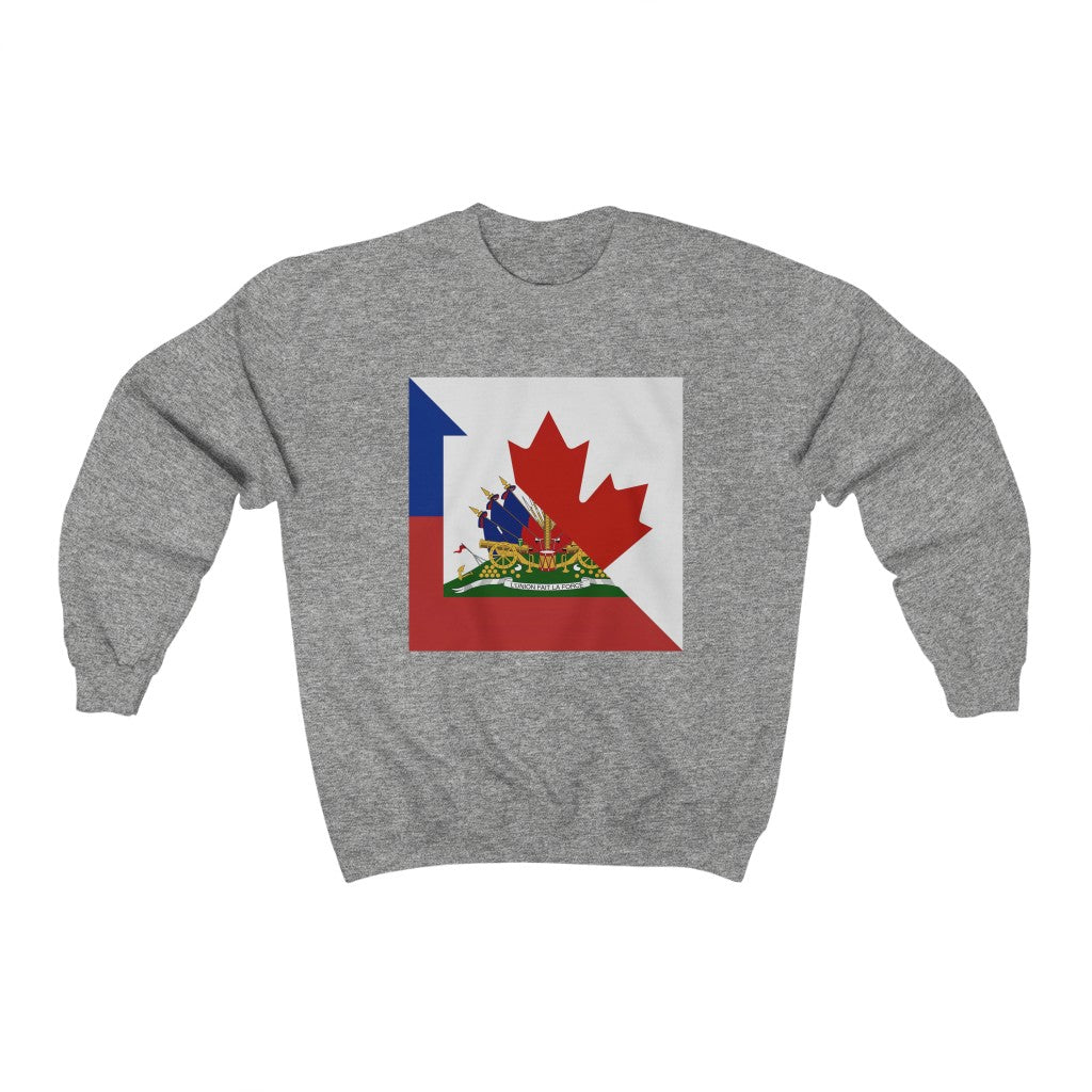 Half Haitian Canadian Flag Sweatshirt | Haiti Canada Sweater