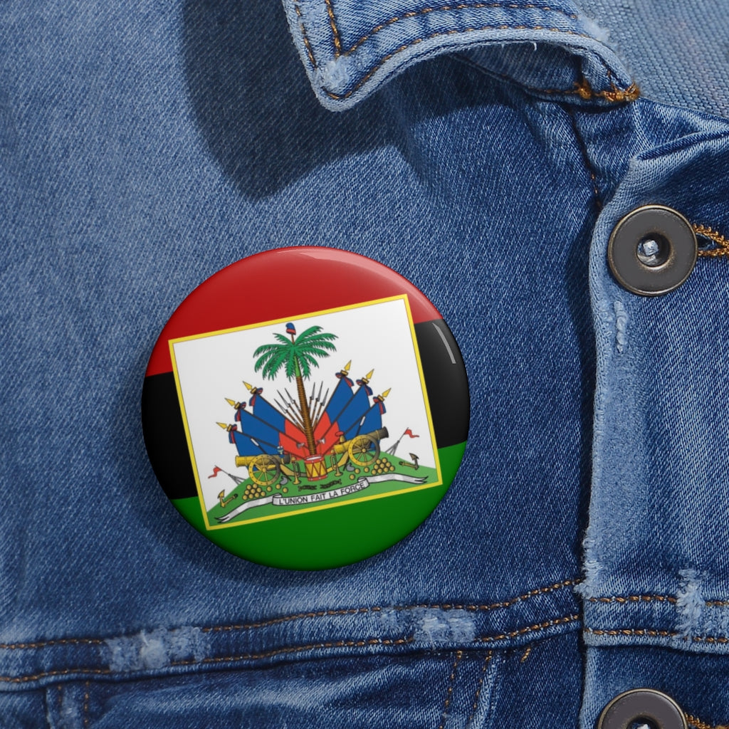 Pan African Haitian Flag Pin Button | Haiti