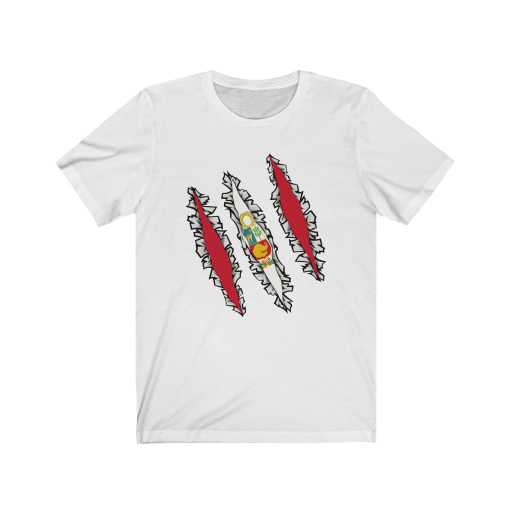 Slashed Peruvian Flag Shirt | Peru Tee Men Women Clothing