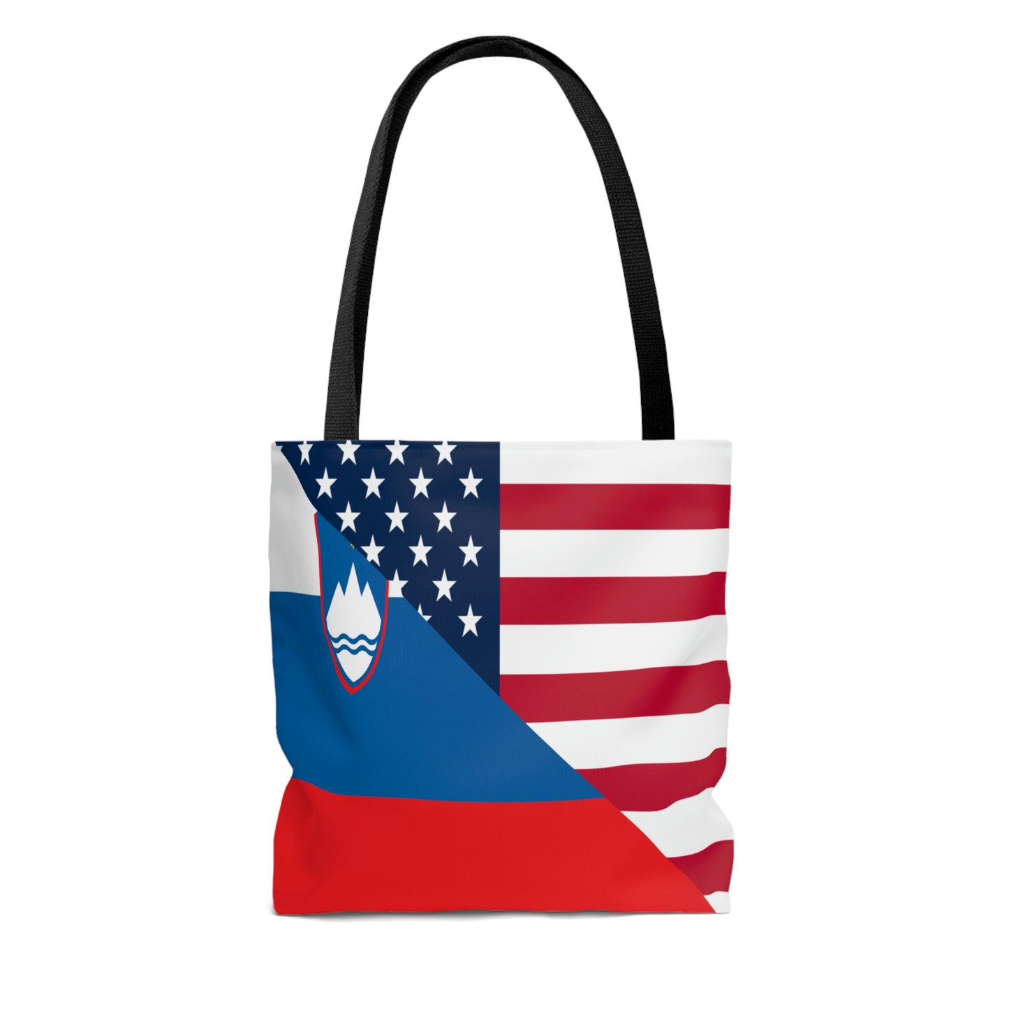 Slovenia American Flag Half Slovenian USA Tote Bag | Shoulder Bag