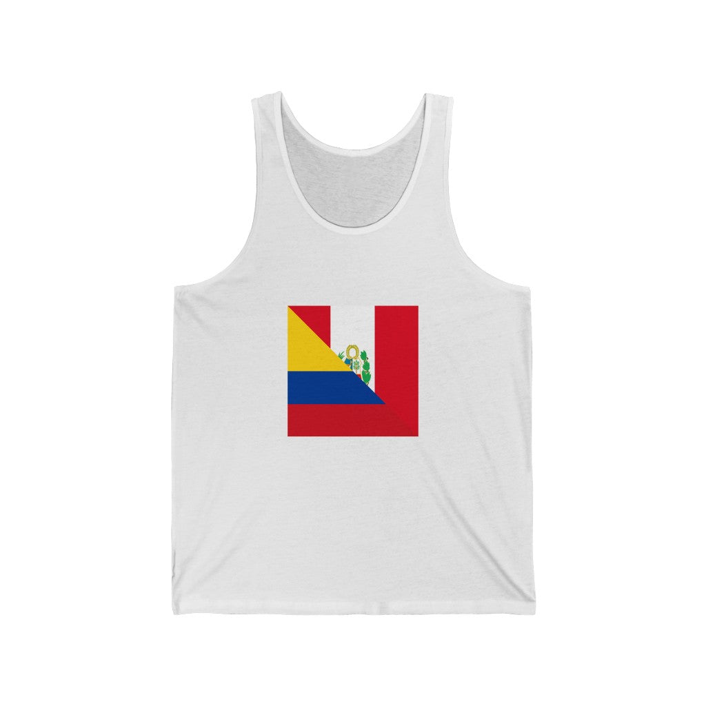 Peruvian Colombian Flag Tank Top | Unisex Colombia Peru Apparel