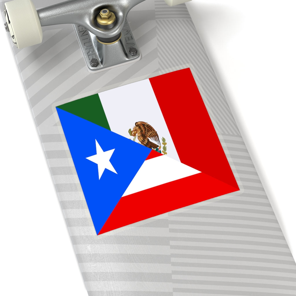 Puerto Rico Mexico Flag Sticker | Puerto Rican Mexican USA Stickers