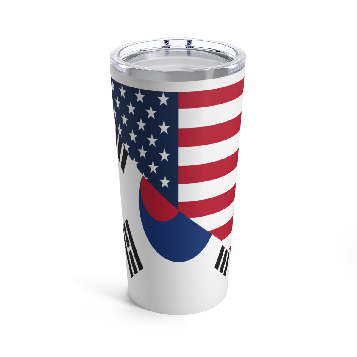 South Korean American Flag Half South Korea 20oz Tumbler | Beverage Container