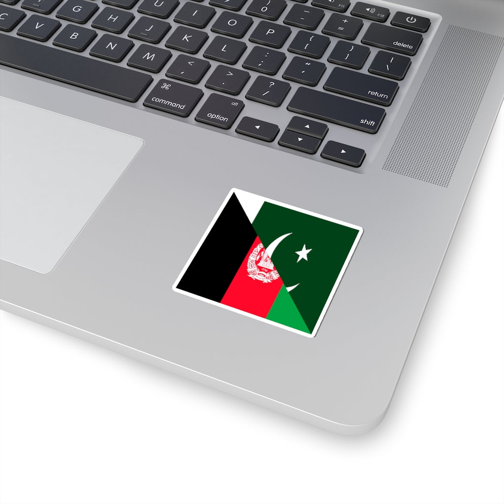 Afghanistan Pakistan Flag Sticker | Afghan Pakistani Accessory