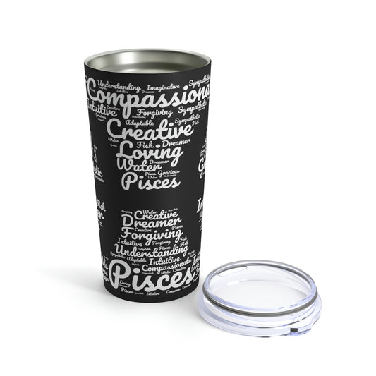 Pisces Zodiac Astrology Sign Traits White Tumbler 20oz