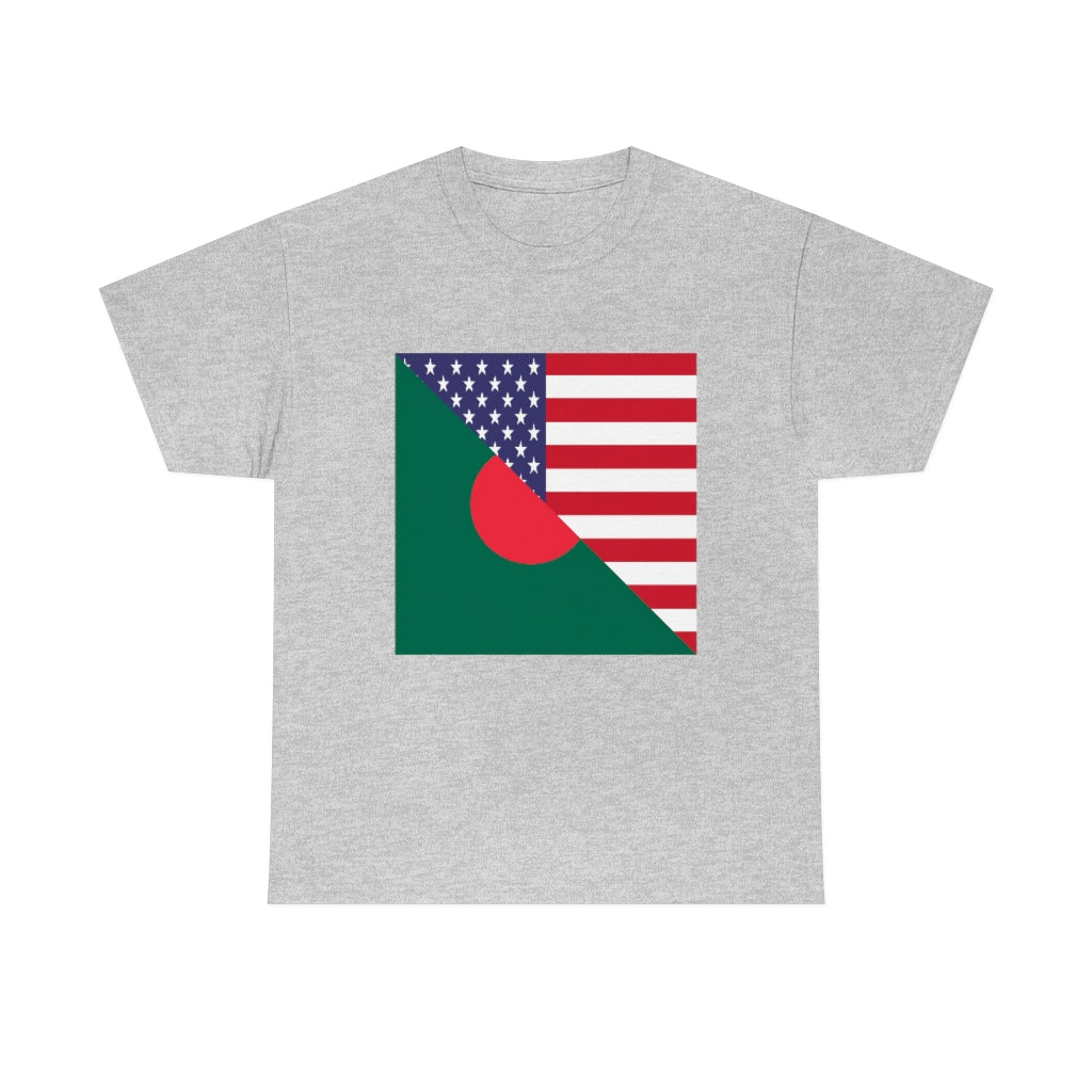 Bangladesh American Flag Tee Shirt | Unisex Bangladeshi USA Tshirt