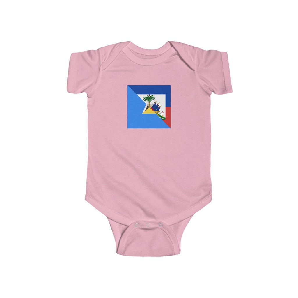 Haitian St. Lucian Flag Baby Bodysuit | Haiti St. Lucia Boy Girl