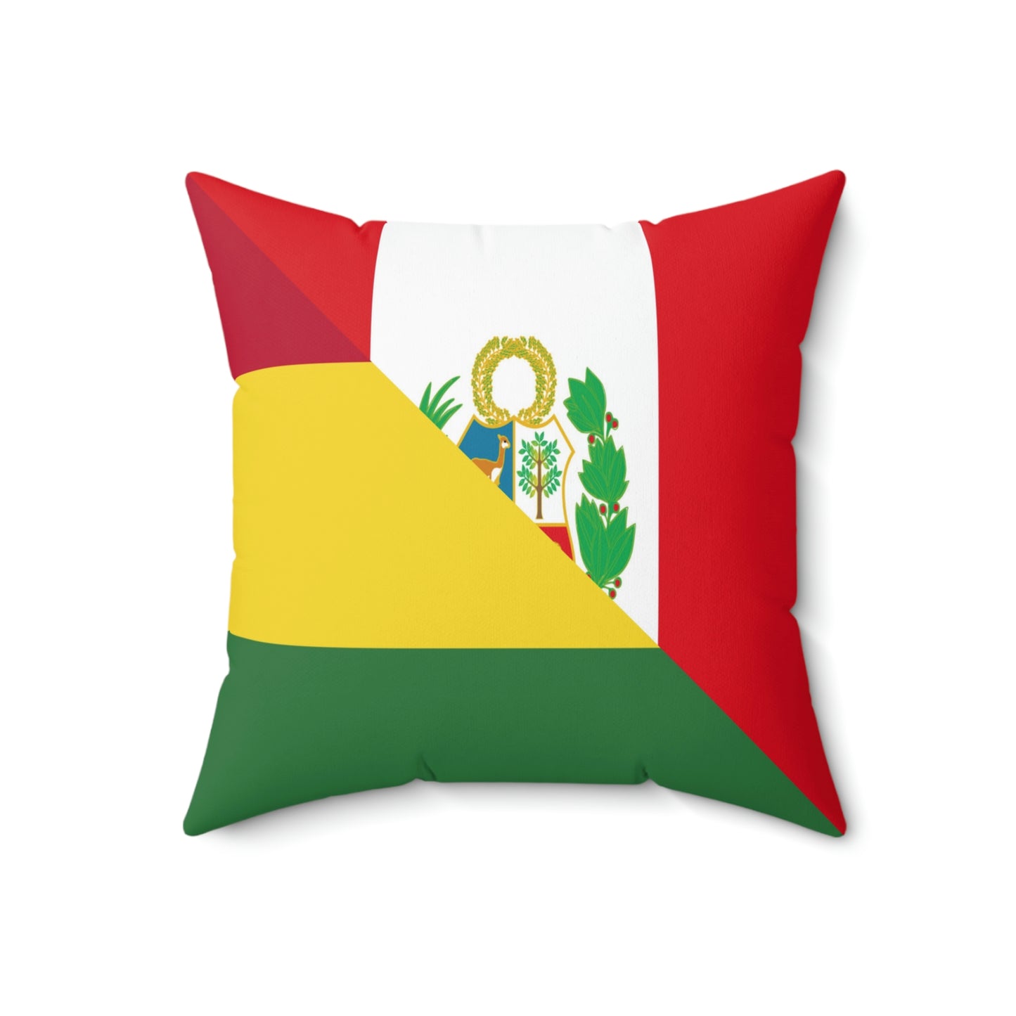 Peruvian Bolivian Flag Peru Bolivia Spun Polyester Square Pillow