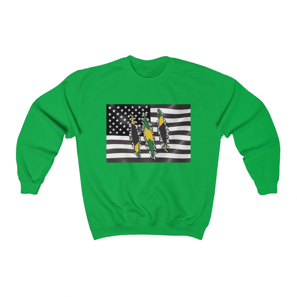 Jamaican American Flag Sweatshirt | Jamaica United States Men Women Pullover