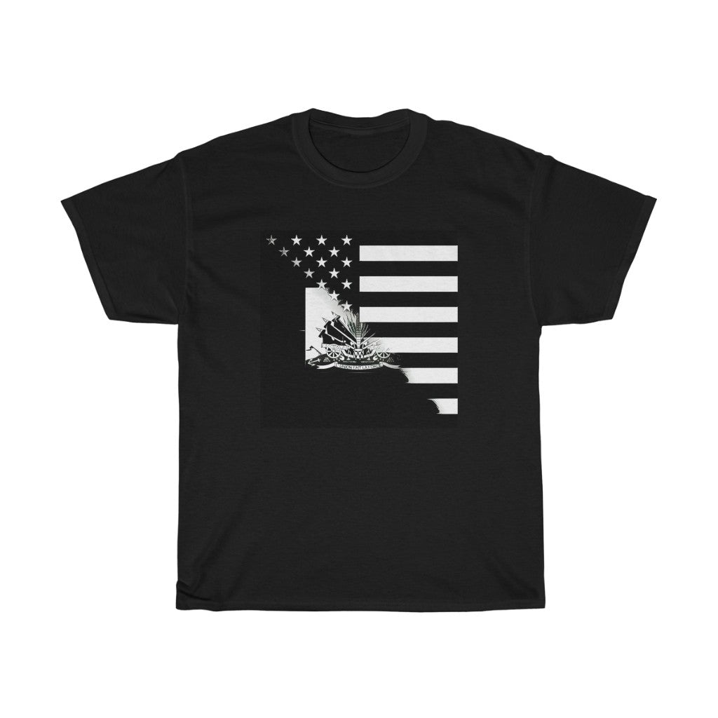 B&W Haitian-American Flag Tee | Haiti USA Men Women Shirt