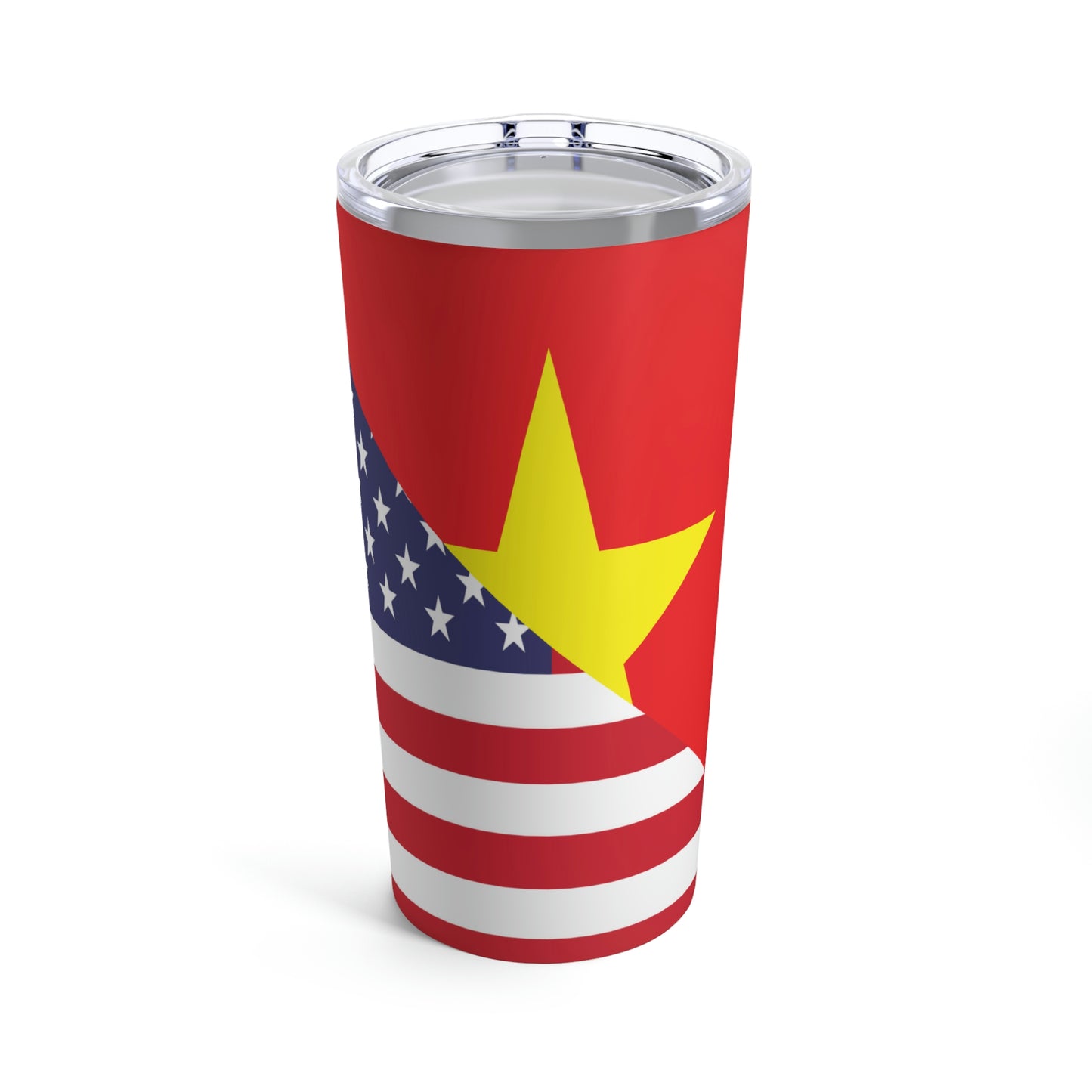 Vietnamese American Flag Half Vietnam USA Tumbler 20oz Beverage Container