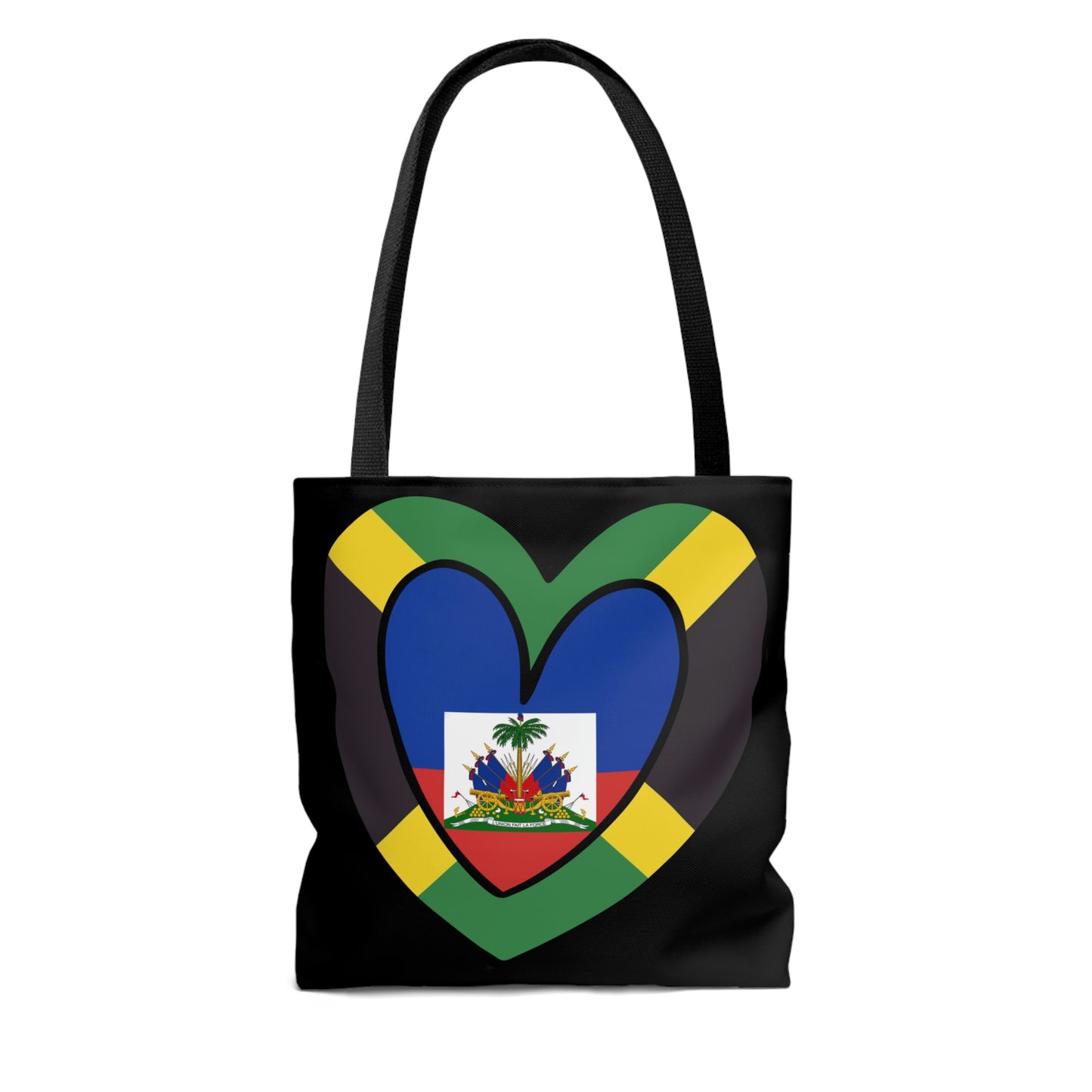 Jamaican Haitian Flag Inner Heart Jamaica Haiti  Tote Bag | Shoulder Bag