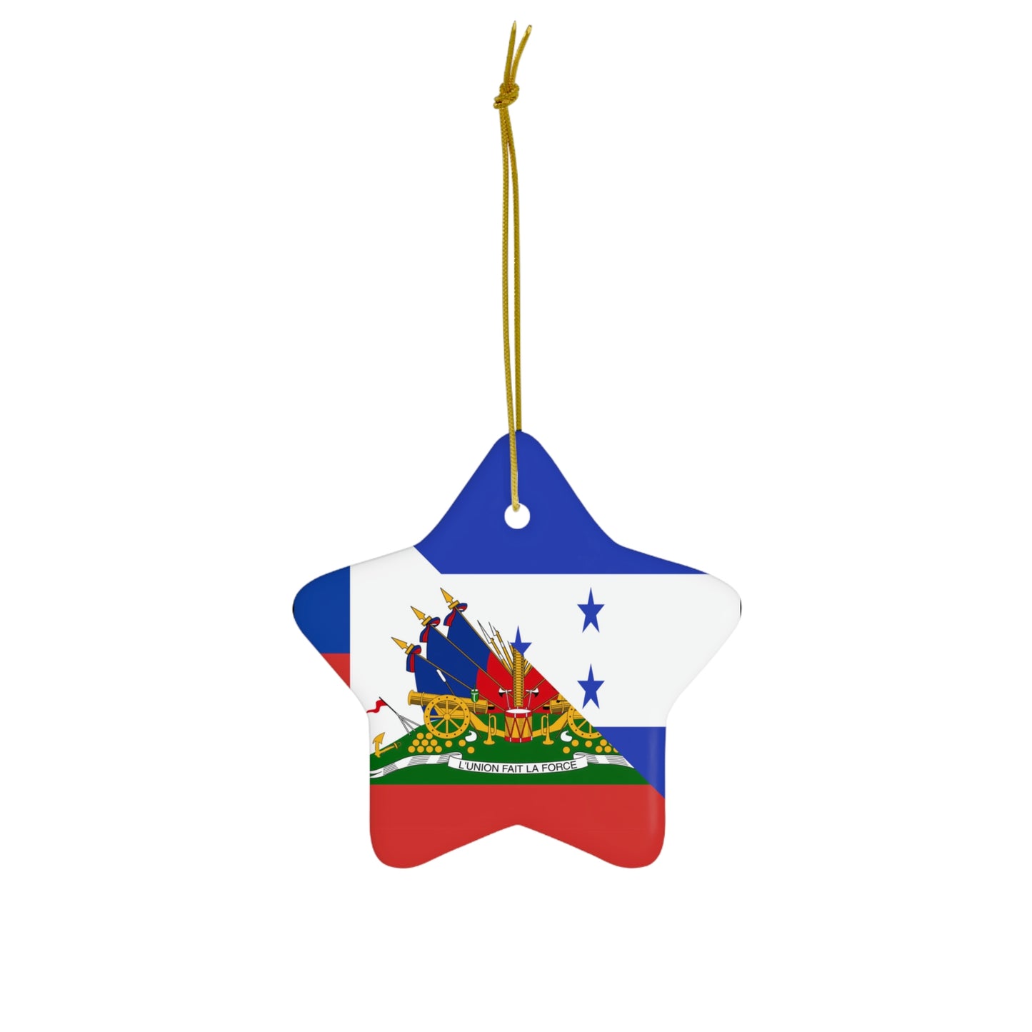 Haitian Honduran Flag Ceramic Ornaments | Haiti Honduras Christmas Tree