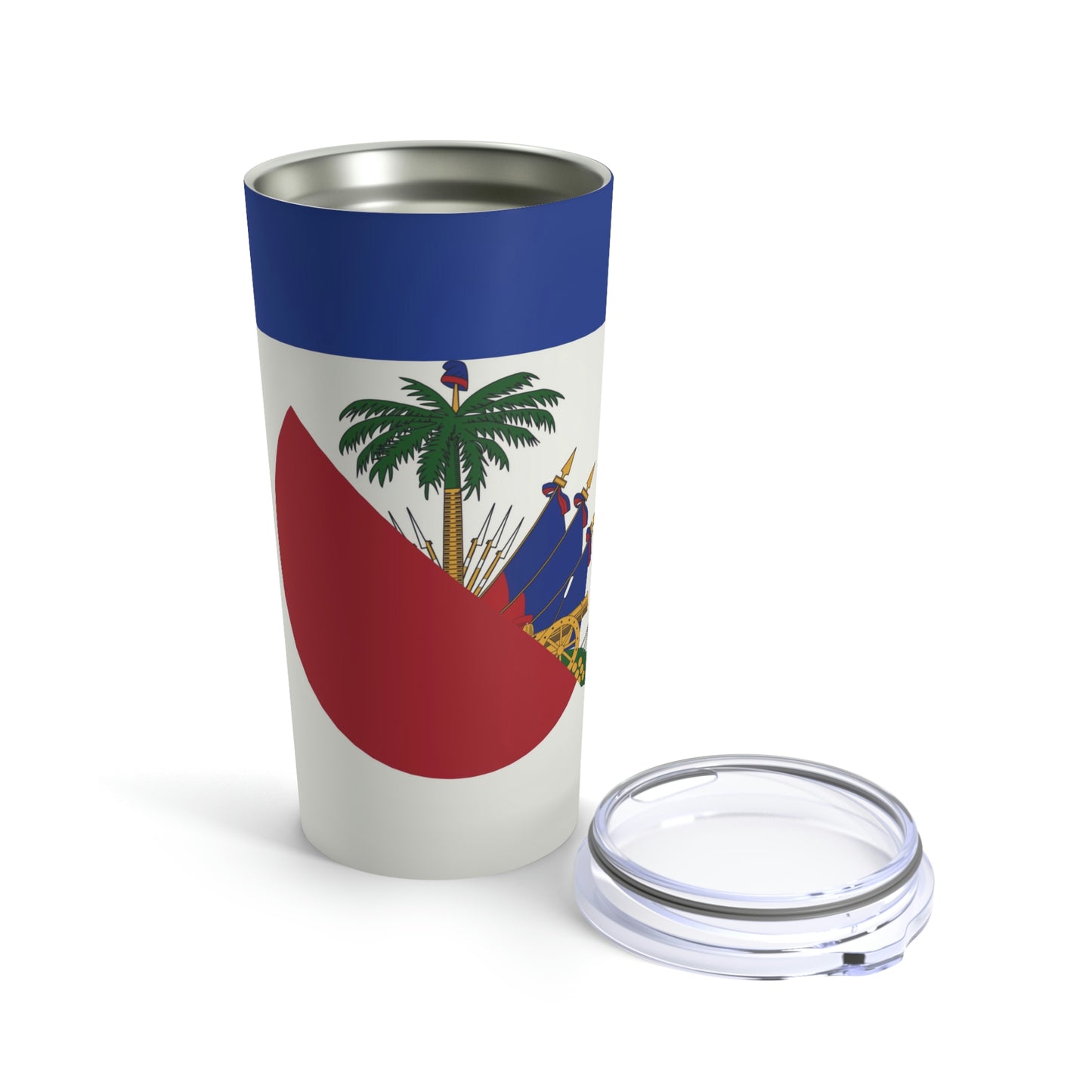 Haitian Japanese Flag | Half Haiti Japan Tumbler 20oz