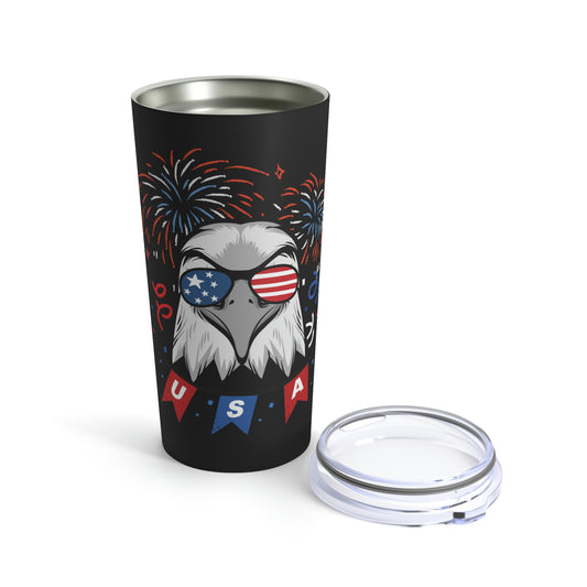 American Bald Eagle USA Flag Tumbler 20oz