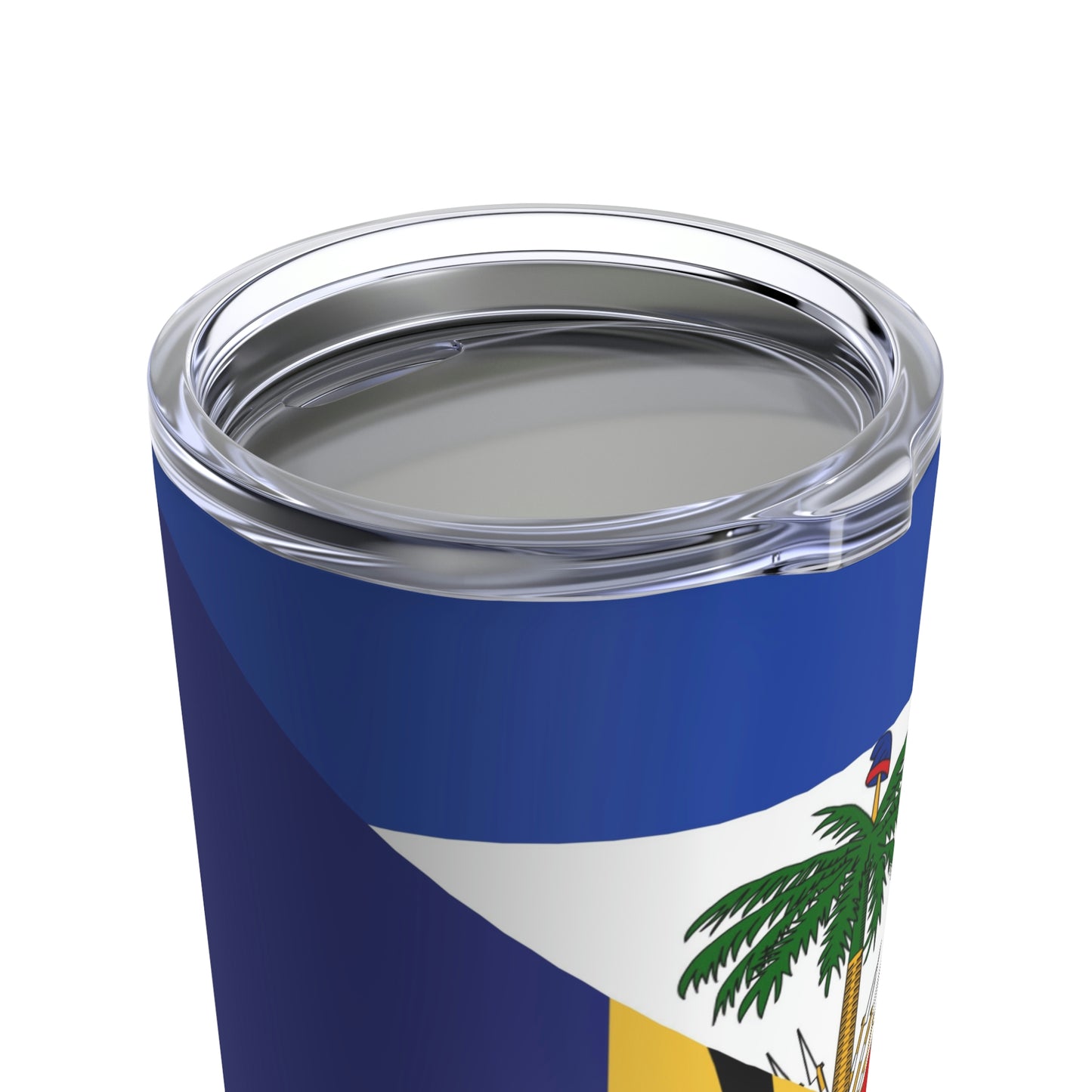 Haitian Bajan Flag Half Haiti Barbados Tumbler 20oz Beverage Container