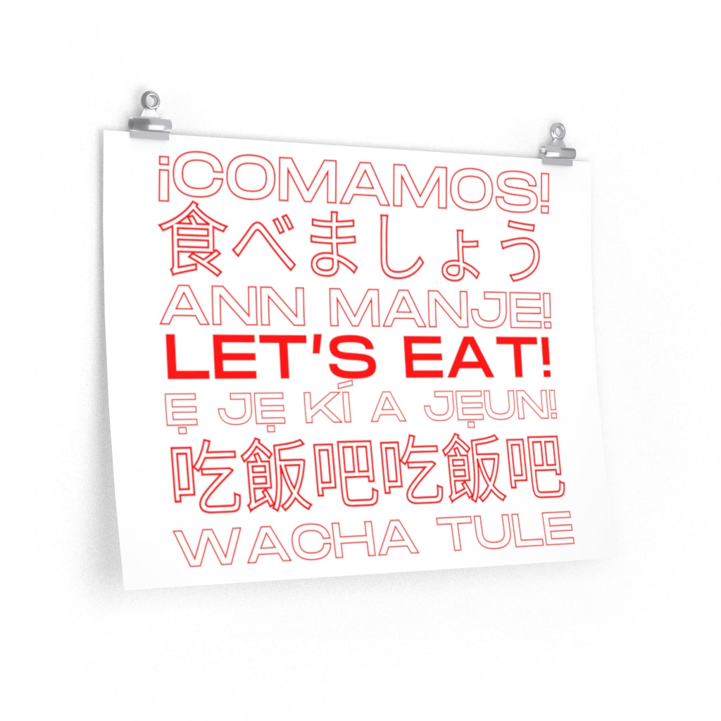 Let’s Eat Premium Matte horizontal posters